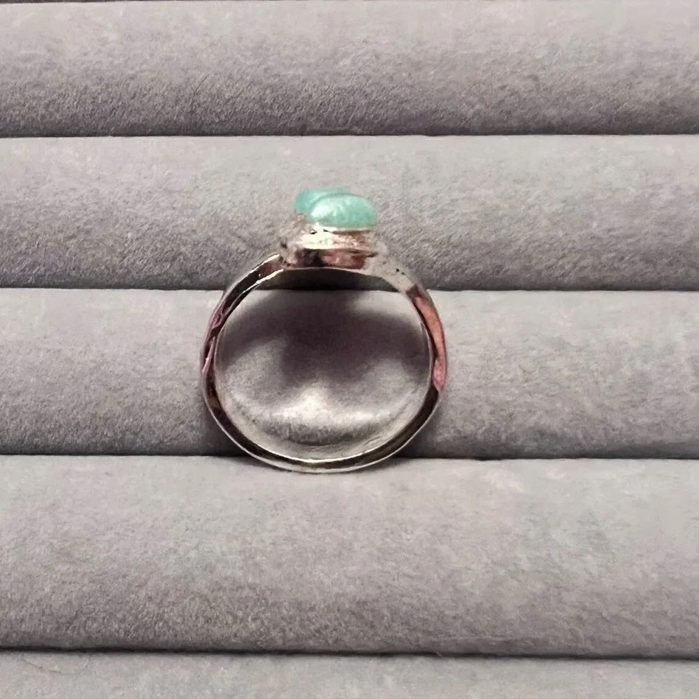 🤯5/$25🤯 NEW Silver Tone Turquoise Color Ring - Picture 4 of 4